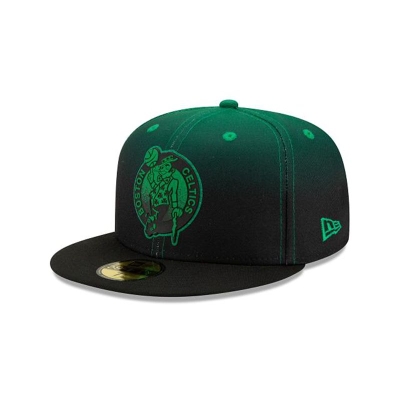 Green Boston Celtics Hat - New Era NBA Back Half 59FIFTY Fitted Caps USA6397041